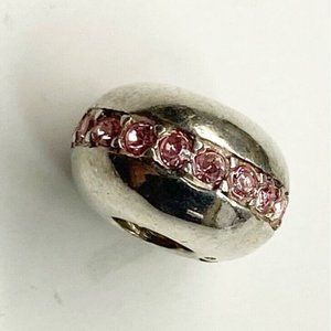 Swarovski Pink Charm Crystal Sterling Silver Bead Swans